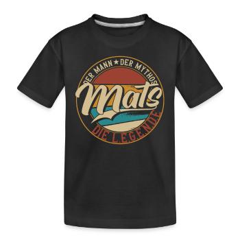 Mats Der Mann der Mythos die Legende Geschenk - Kinder Premium Bio T-Shirt - Schwarz - Vorne