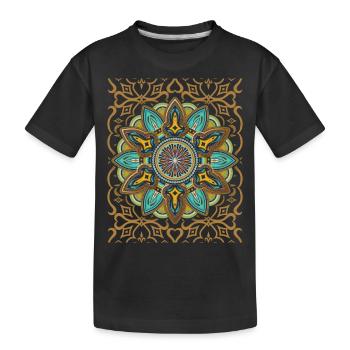 Mandala Design, Mandala 3D, Arabesque Vintage - T-shirt bio Premium Enfant - noir - Devant