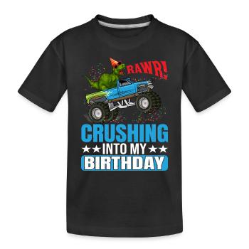Rawr! Écraser dans mon | d’anniversaire Chemise d’anniversaire | - T-shirt bio Premium Enfant - noir - Devant