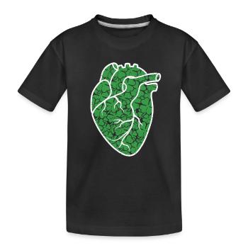 Clover Heart Cardiac Nurse St. Patricks - T-shirt bio Premium Enfant - noir - Devant
