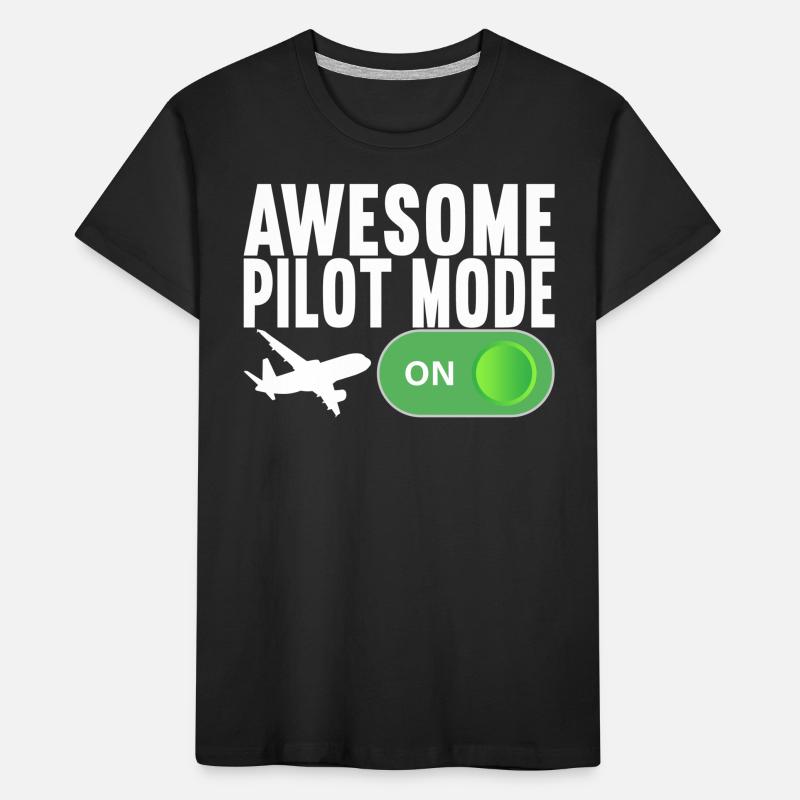 Pilot Flugzeug Kinder Premium Bio T-Shirt