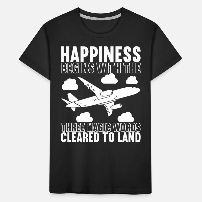 Pilot Flugzeug Kinder Premium Bio T-Shirt