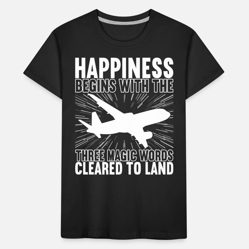 Pilot Flugzeug Kinder Premium Bio T-Shirt