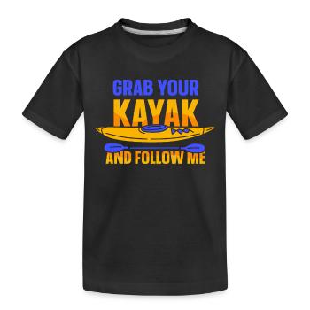 Prenez votre kayak et suivez-moi kayak kayak - T-shirt bio Premium Enfant - noir - Devant