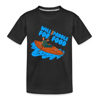 Pagayer pour la nourriture Kayak Hobby Kayak - T-shirt bio Premium Enfant - noir - Devant