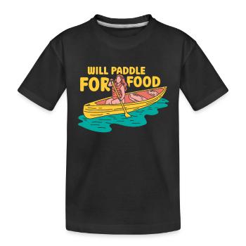 Pagayer pour la nourriture Hobby Kayak Kayak Kayak - T-shirt bio Premium Enfant - noir - Devant