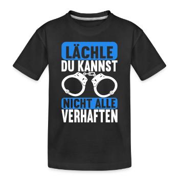 Polizei Polizist - Kinder Premium Bio T-Shirt - Schwarz - Vorne