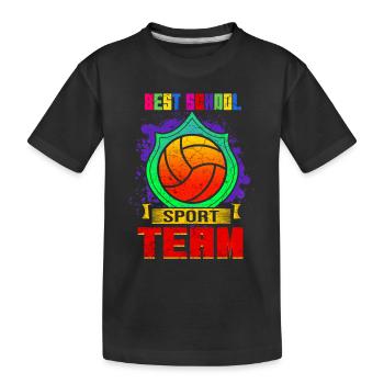 Volleyball Schulsport Team - Kinder Premium Bio T-Shirt - Schwarz - Vorne