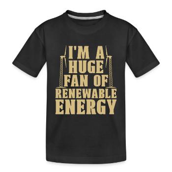 Technologie des éoliennes Je suis un grand fan de Windmill Lover - T-shirt bio Premium Enfant - noir - Devant