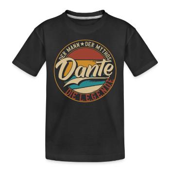Dante Der Mann der Mythos die Legende Geschenk - Kinder Premium Bio T-Shirt - Schwarz - Vorne