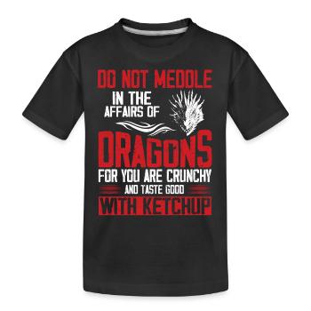 Camionneur Drapeau américain - T-shirt bio Premium Enfant - noir - Devant