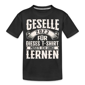 Geselle 2023 Gesellenprüfung - Kinder Premium Bio T-Shirt - Schwarz - Vorne