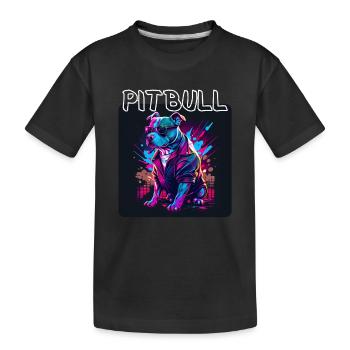 Graffiti Style - Cool Pitbull 5 - Kids' Premium Organic T-Shirt - black - Front