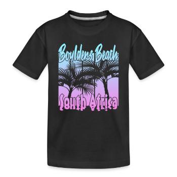 Boulders Beach - Kinder Premium Bio T-Shirt - Schwarz - Vorne