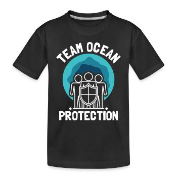 Equipe Marine Protection Lac Océan Protection Mer - T-shirt bio Premium Enfant - noir - Devant