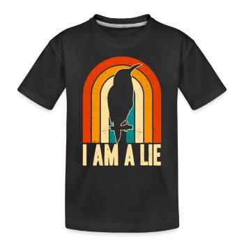 Vintage Retro I Am A Lie - Kids' Premium Organic T-Shirt - black - Front