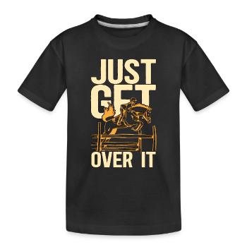 Les courses de chevaux s’en remettent Animaux Coureur de chevaux - T-shirt bio Premium Enfant - noir - Devant