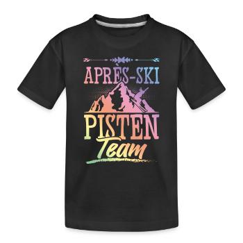 Apres ski Pisten Team - Kinder Premium Bio T-Shirt - Schwarz - Vorne