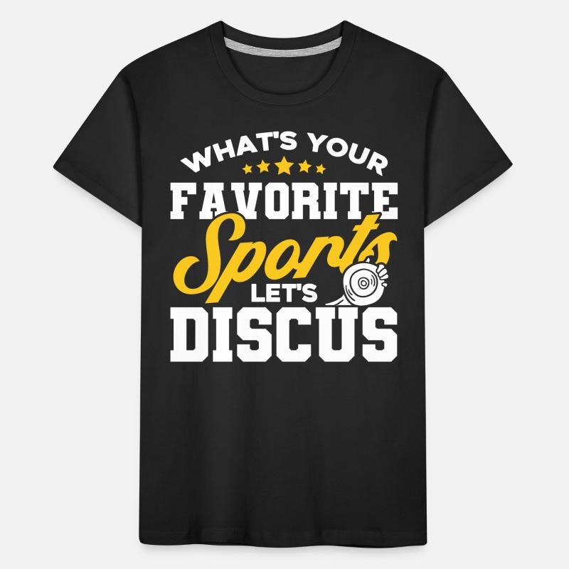 Diskuswerfen Diskuswerfer Geschenk Kinder Premium Bio T-Shirt