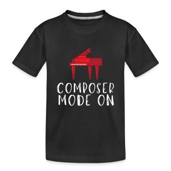 Licence de synchronisation Musique Baby Grand Piano - T-shirt bio Premium Enfant - noir - Devant