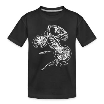 Freeride Trial Bike Cycling - Kids' Premium Organic T-Shirt - black - Front