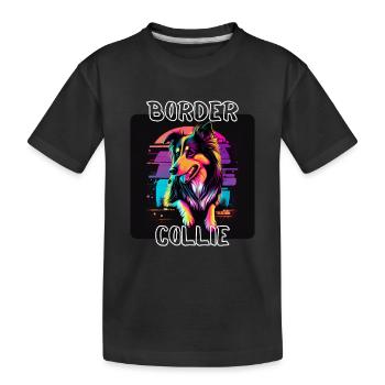 Graffiti Style - Cooler Border Collie 2 - Kids' Premium Organic T-Shirt - black - Front