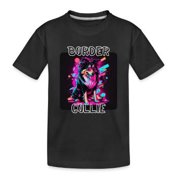 Graffiti Style - Cooler Border Collie 4 - Kids' Premium Organic T-Shirt - black - Front