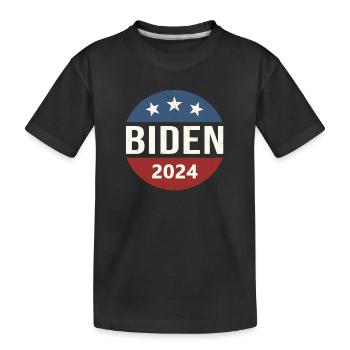 Biden 2024 - Kinder Premium Bio T-Shirt - Schwarz - Vorne