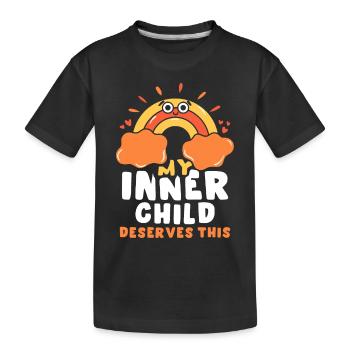 Mon enfant intérieur mérite le doux amour de soi - T-shirt bio Premium Enfant - noir - Devant