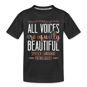 Speech Therapist Therapy Assistant - Kids' Premium Organic T-Shirt - black - Front