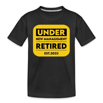 2023 Unter Neuer Leitung Geschenk - Kinder Premium Bio T-Shirt - Schwarz - Vorne