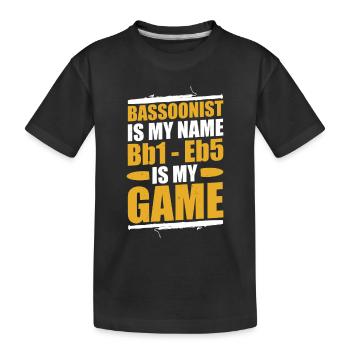 Bassoniste Bassonist Brass Band - T-shirt bio Premium Enfant - noir - Devant