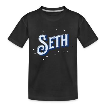 Nom Seth personnalisé - T-shirt bio Premium Enfant - noir - Devant