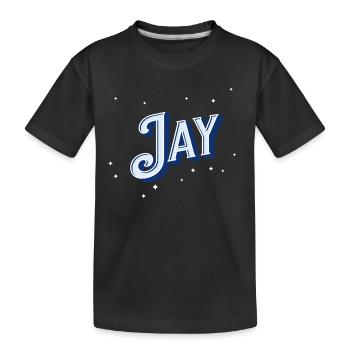 Jay name personalized - Kids' Premium Organic T-Shirt - black - Front