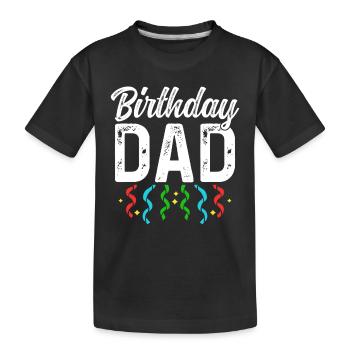 Anniversaire Papa Party Papa Papa Papa Papa Papa - T-shirt bio Premium Enfant - noir - Devant