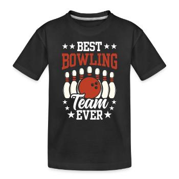 Best Bowling Team Team Bowling Bowler - Kids' Premium Organic T-Shirt - black - Front