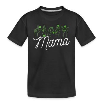 Lucky Mama Irish St Patricks Day Sign Language - T-shirt bio Premium Enfant - noir - Devant