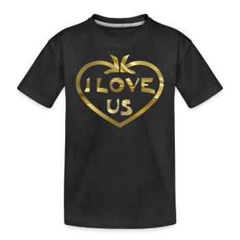Je nous aime - T-shirt bio Premium Enfant - noir - Devant