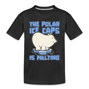 Global Warming The Polar Ice Caps Science Activism - Kids' Premium Organic T-Shirt - black - Front