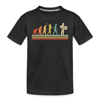 Accordion Styrian Harmonica Accordion - Kids' Premium Organic T-Shirt - black - Front