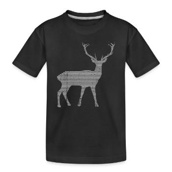 Cerf - T-shirt bio Premium Enfant - noir - Devant