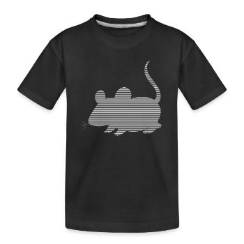 Maus - Kinder Premium Bio T-Shirt - Schwarz - Vorne