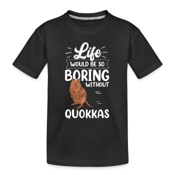 Quokka forant sans quokka marsupial - T-shirt bio Premium Enfant - noir - Devant