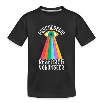 Bénévole pour la recherche psychédélique - T-shirt bio Premium Enfant - noir - Devant