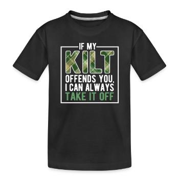 Quand mon kilt t’offense drôle de Saint-Patrick - T-shirt bio Premium Enfant - noir - Devant