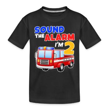 2ème anniversaire garçon 2 ans - T-shirt bio Premium Enfant - noir - Devant