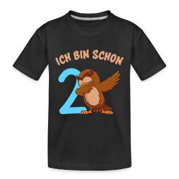 Ich bin schon 2 Jahre 2. Geburtstag - Kinder Premium Bio T-Shirt - Schwarz - Vorne