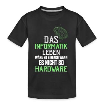 Das Informatik Leben wäre so einfach Programmierer - Kinder Premium Bio T-Shirt - Schwarz - Vorne