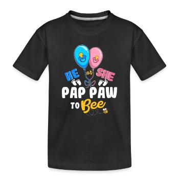 Il ou elle Pap Patte à Bee Meilleur grand-père jamais Gramps - T-shirt bio Premium Enfant - noir - Devant