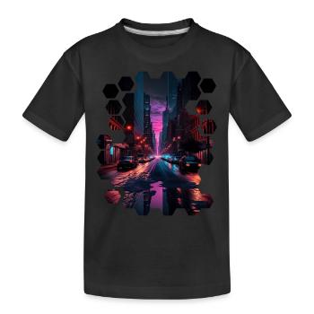 New York Vaporwave Aesthetic Retro Style I Love NY - Kinder Premium Bio T-Shirt - Schwarz - Vorne